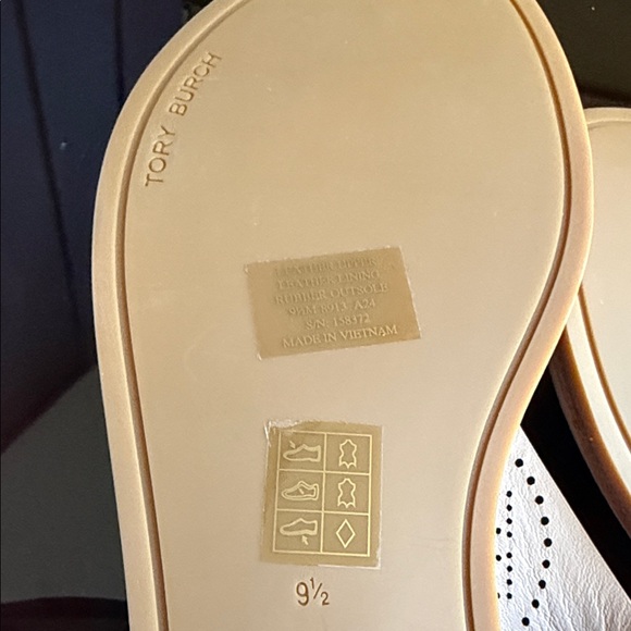 🌟 NWOT Tory Burch Capri Perf Leather Sandals 🌟 Size 9.5 • Nude/Pink - Picture 6 of 6